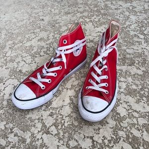 Red high top converse